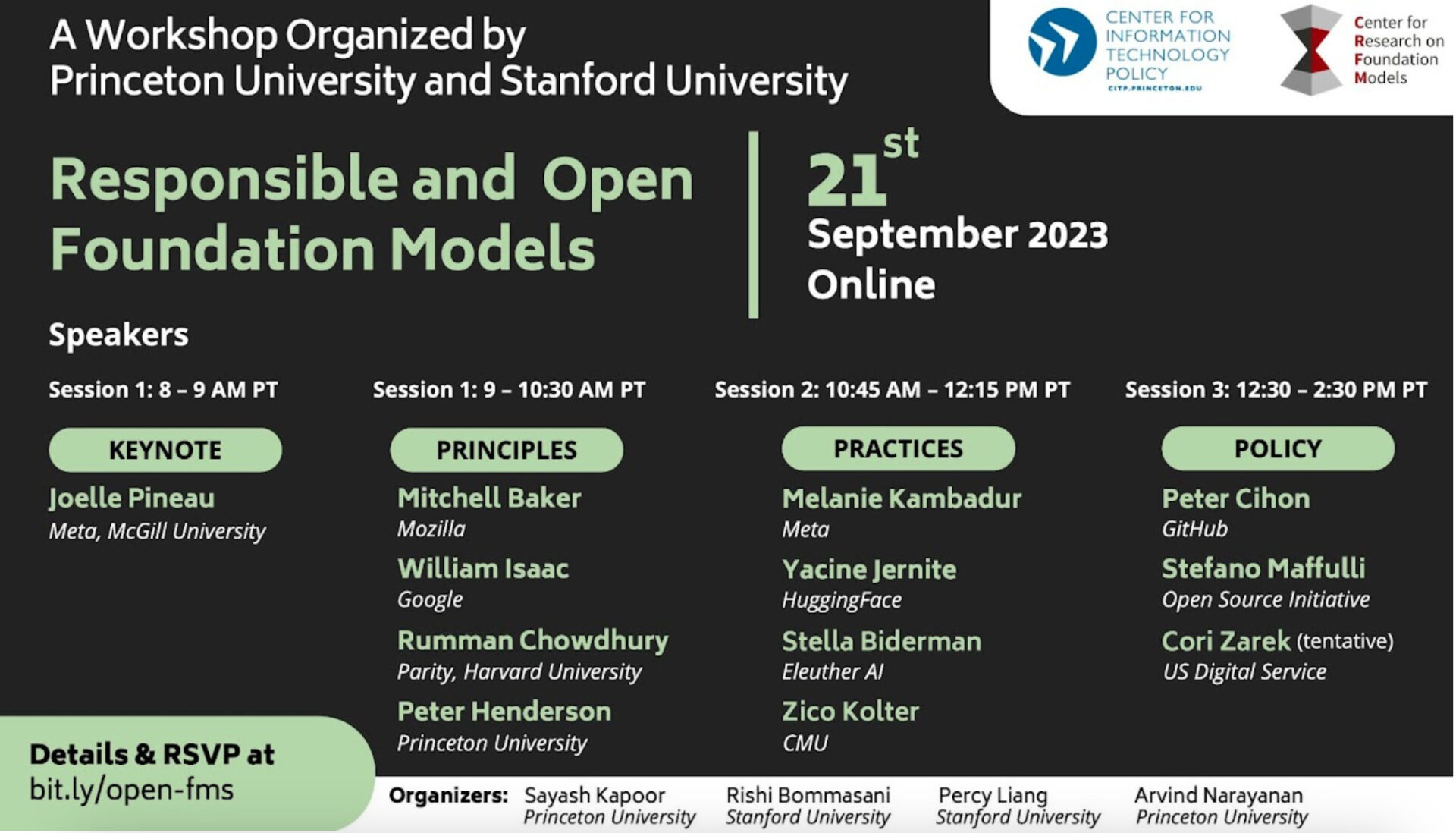 Workshop 21 settembre | Responsible and Open Foundation Models