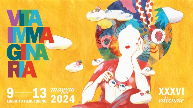 copertina salone del libro con titolo "vita immaginaria"