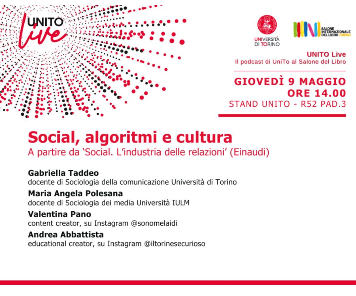 SalTo – Podcast Unito Live | 9 – 13 maggio