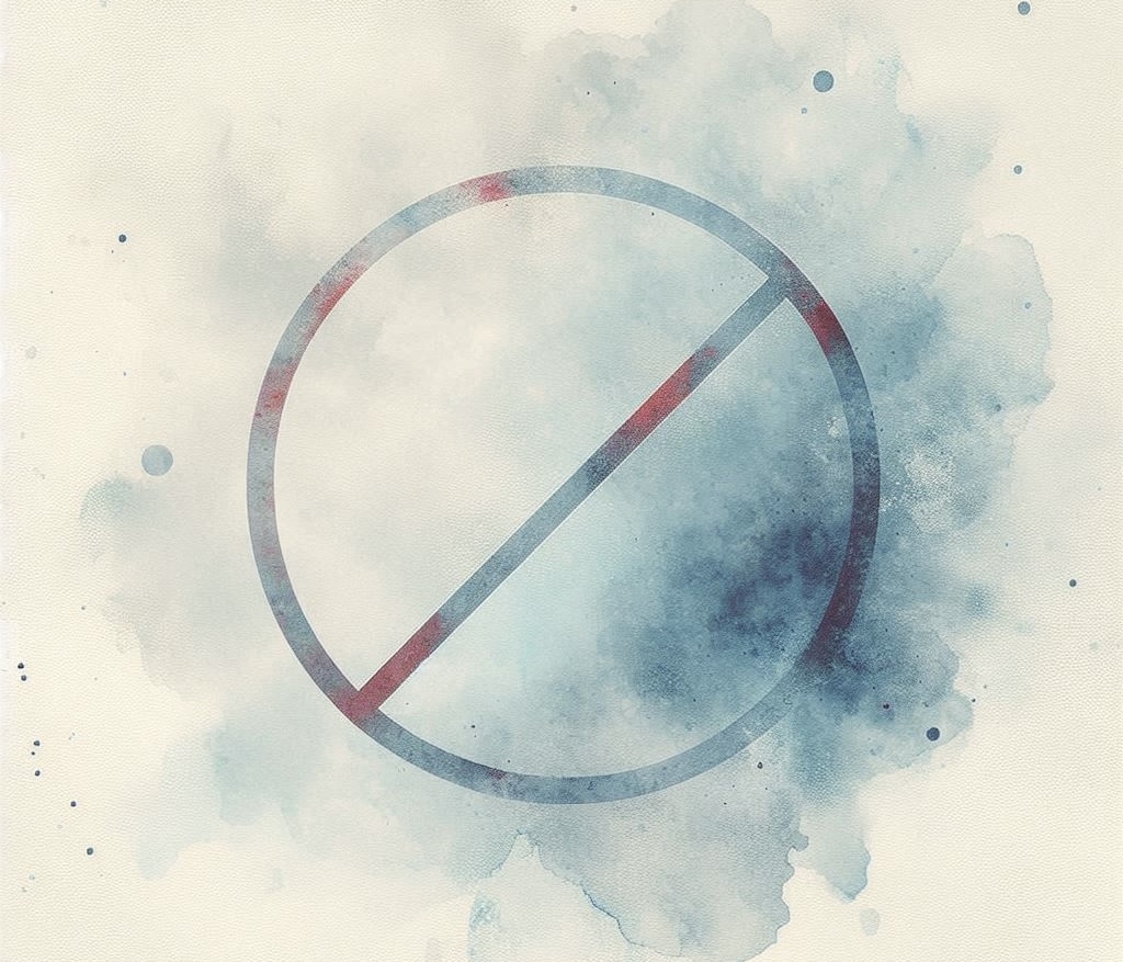 Simbolo divieto astratto.