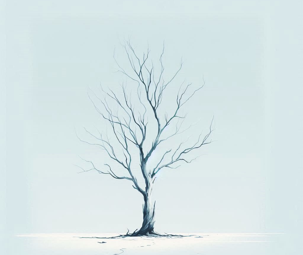 Albero secco e morto.