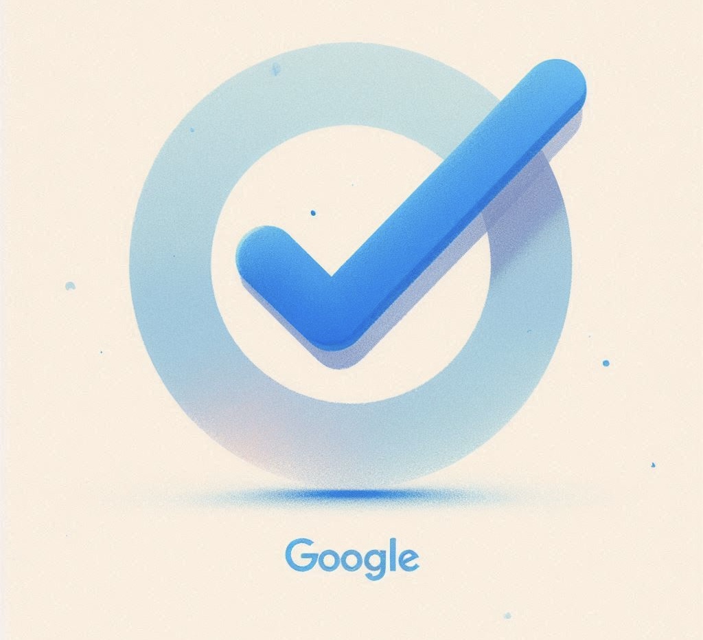 Spunta blu di Google, immagine astratta.