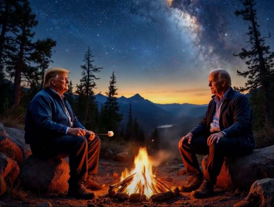 Il pranzo tra Biden e Trump generato dall’IA