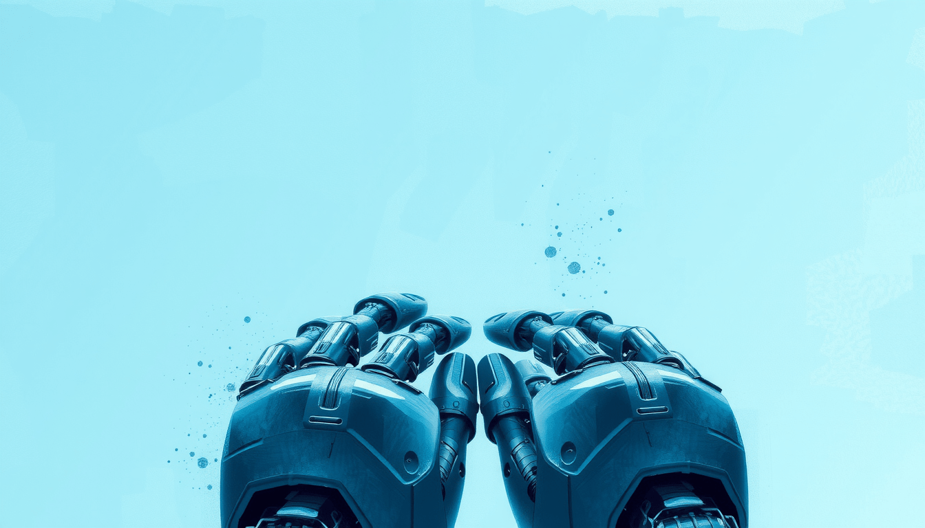 immagine di mani di robot.