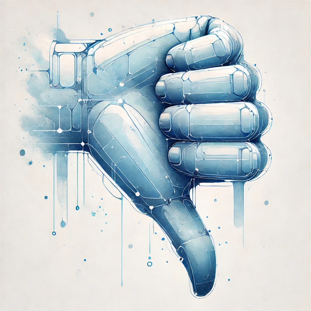 pollice verso che rappresenta i flop dell'intelligenza artificiale