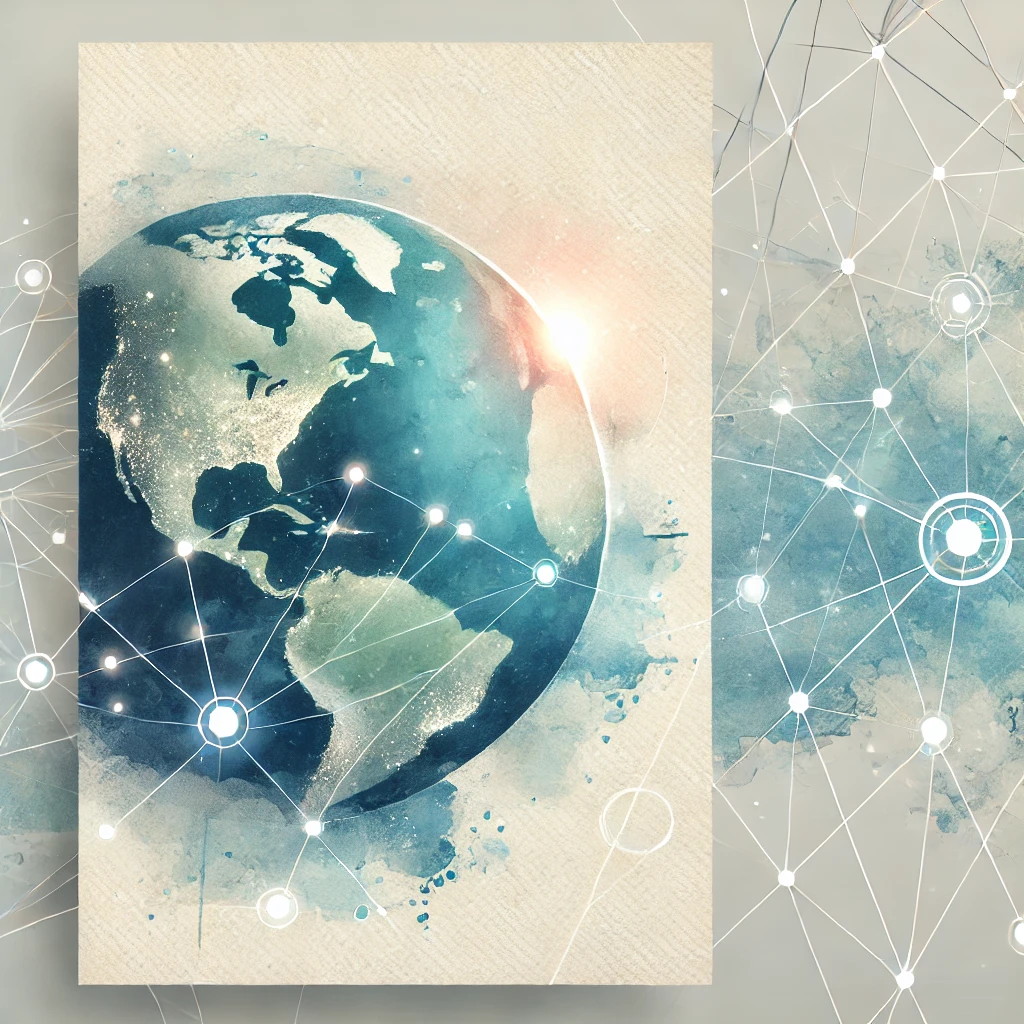 world model, immagine astratta della terra interconnessa