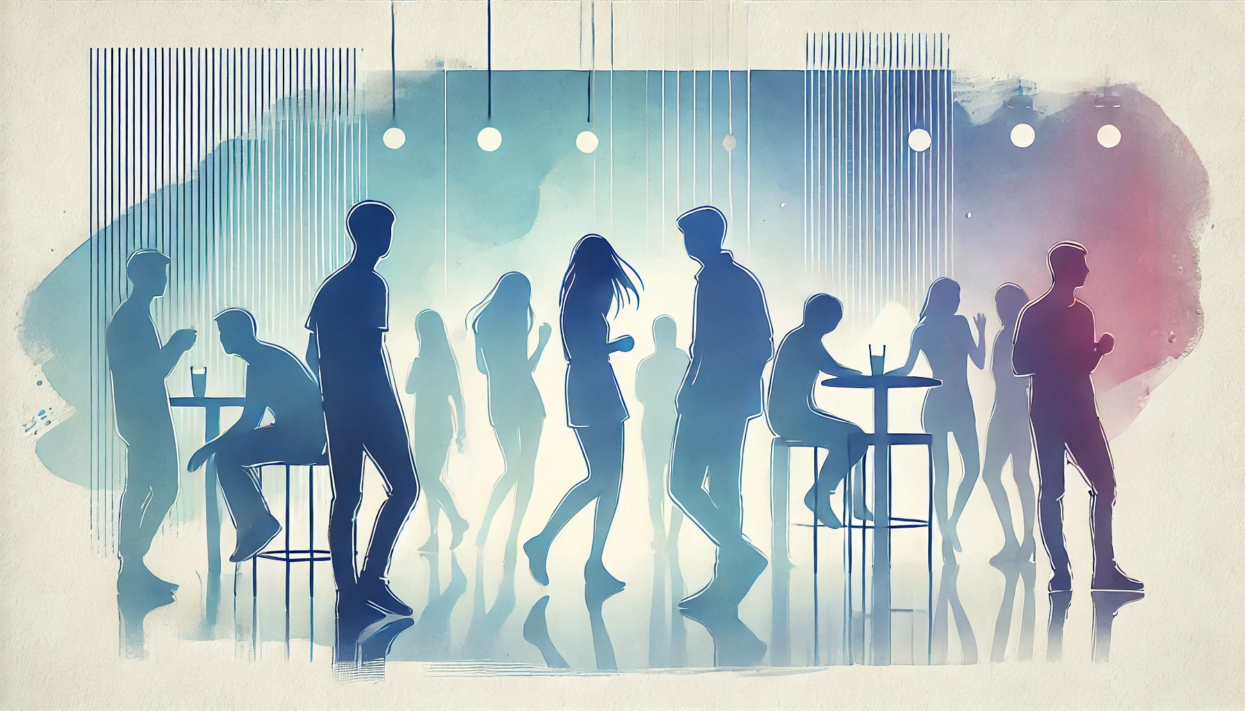 Persone che socializzano in un club