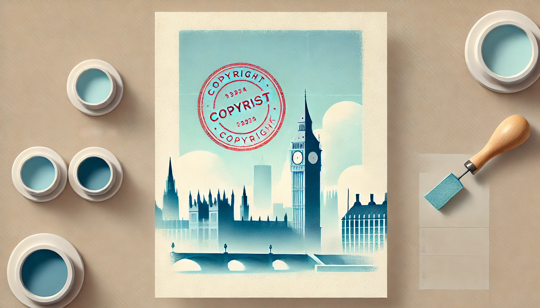 Il Big Ben e un timbrino che identifica un'opera protetta da copyright