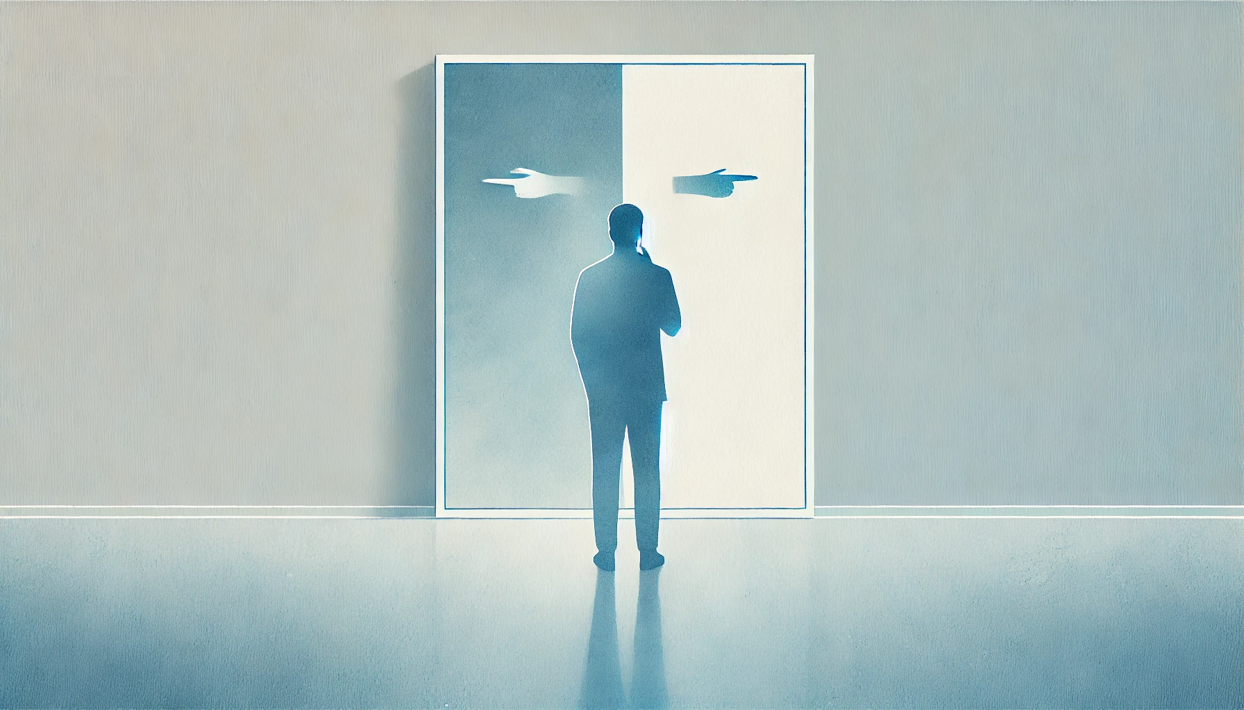 Una persona che deve compiere una scelta