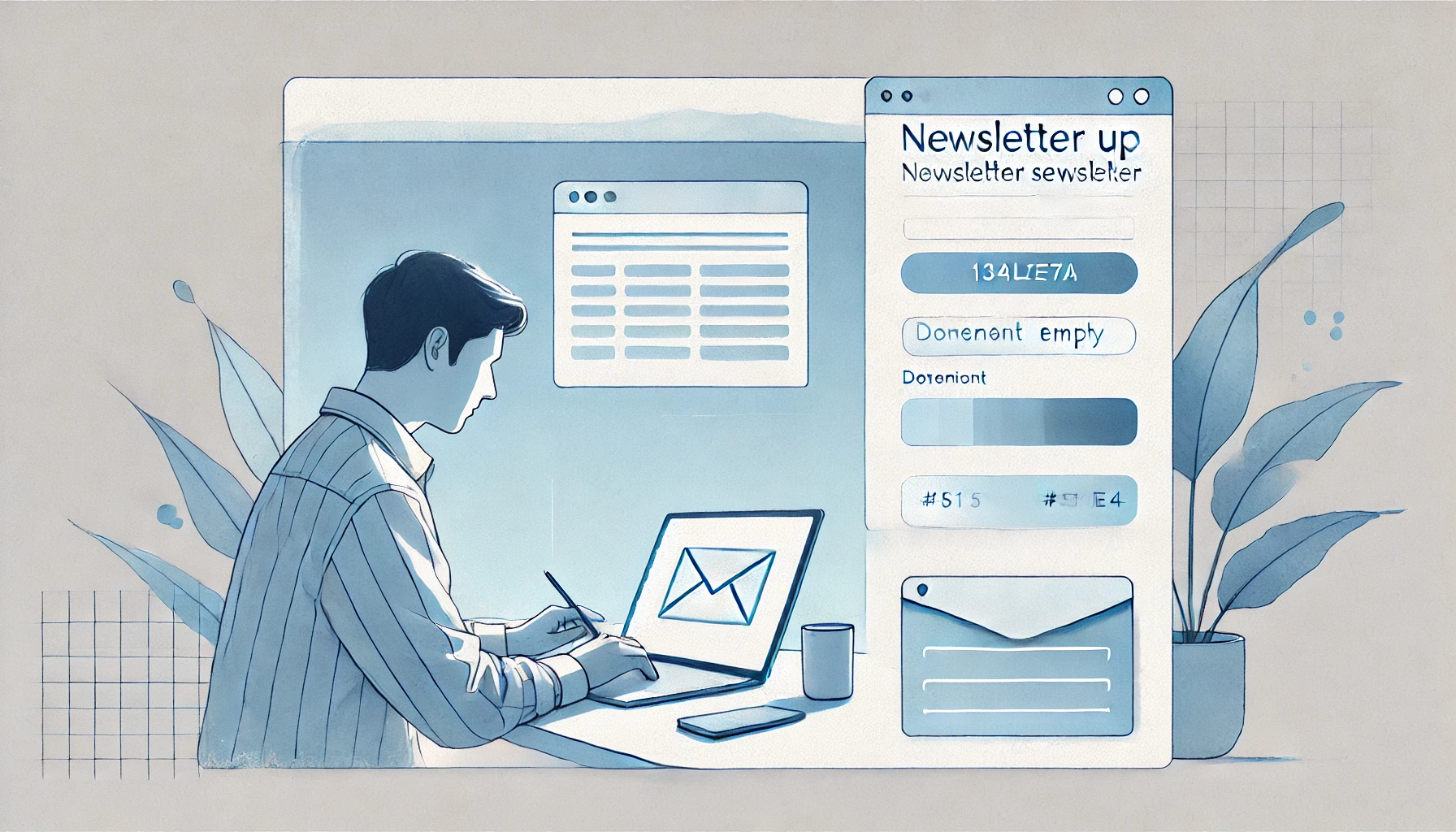 Persona che si iscrive ad una newsletter