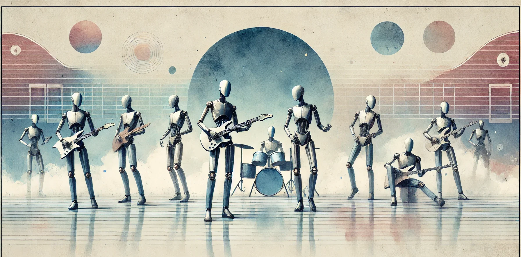 Una band composta da robot umanoidi
