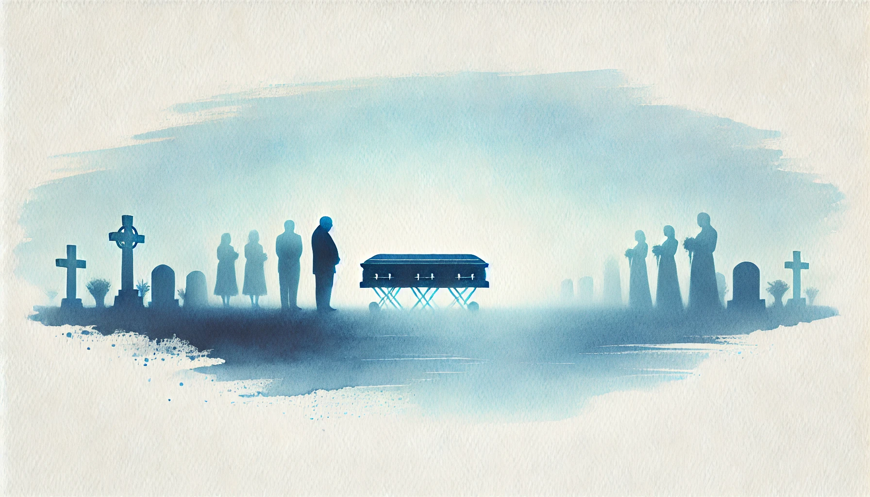 Persone ad un funerale