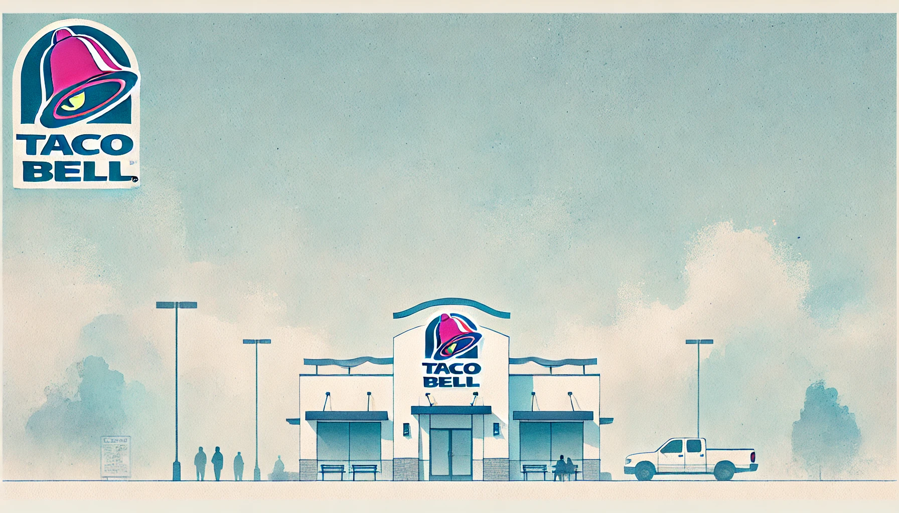 Un'auto vicina ad un negozio Taco Bell