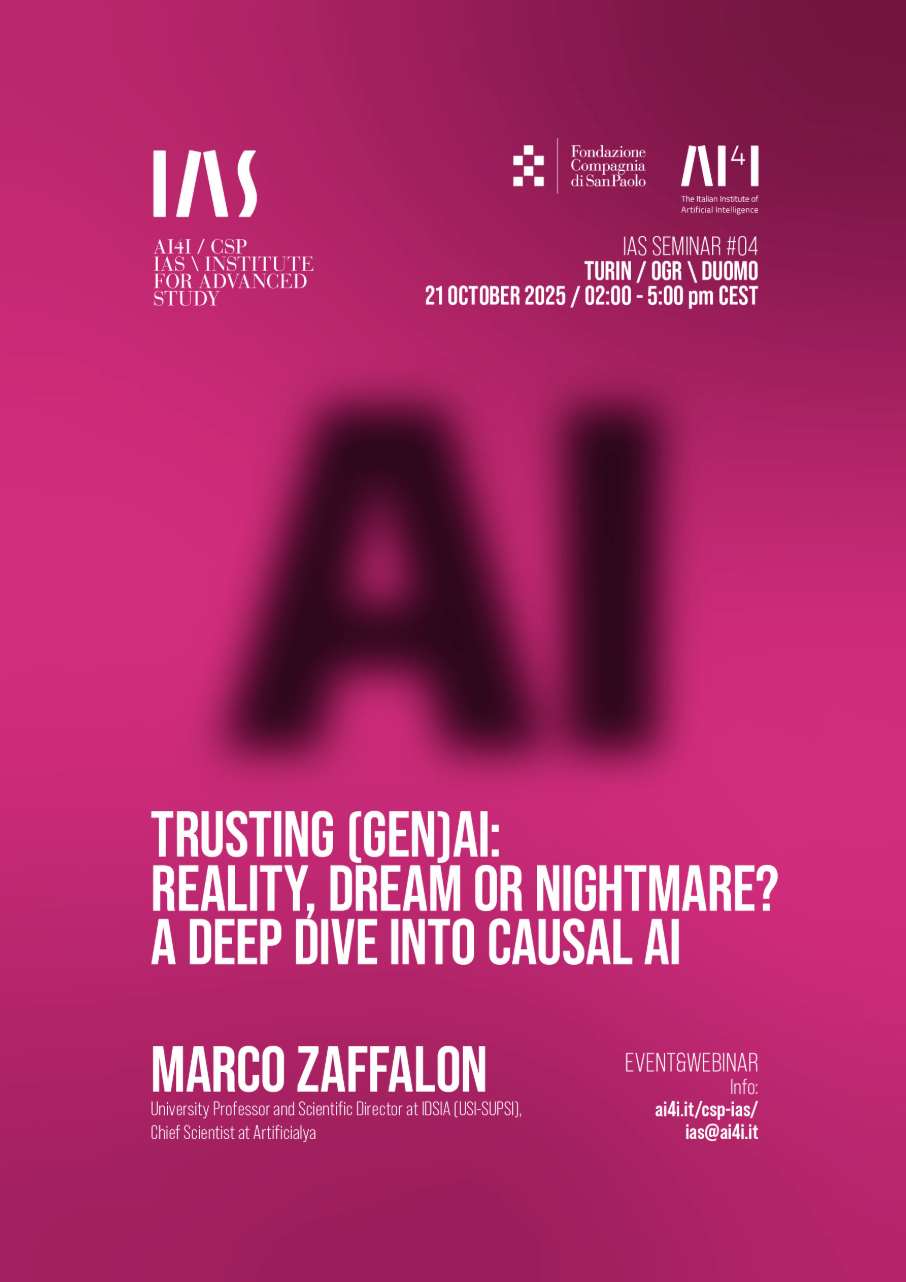 IAS Seminar 04: Trusting (Gen)AI: reality, dream or nightmare? A deep dive into casual AI