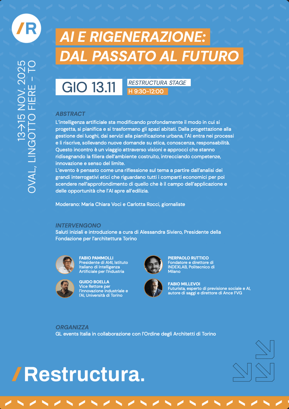 AI e rigenerazione: dal passato al futuro | 13 novembre