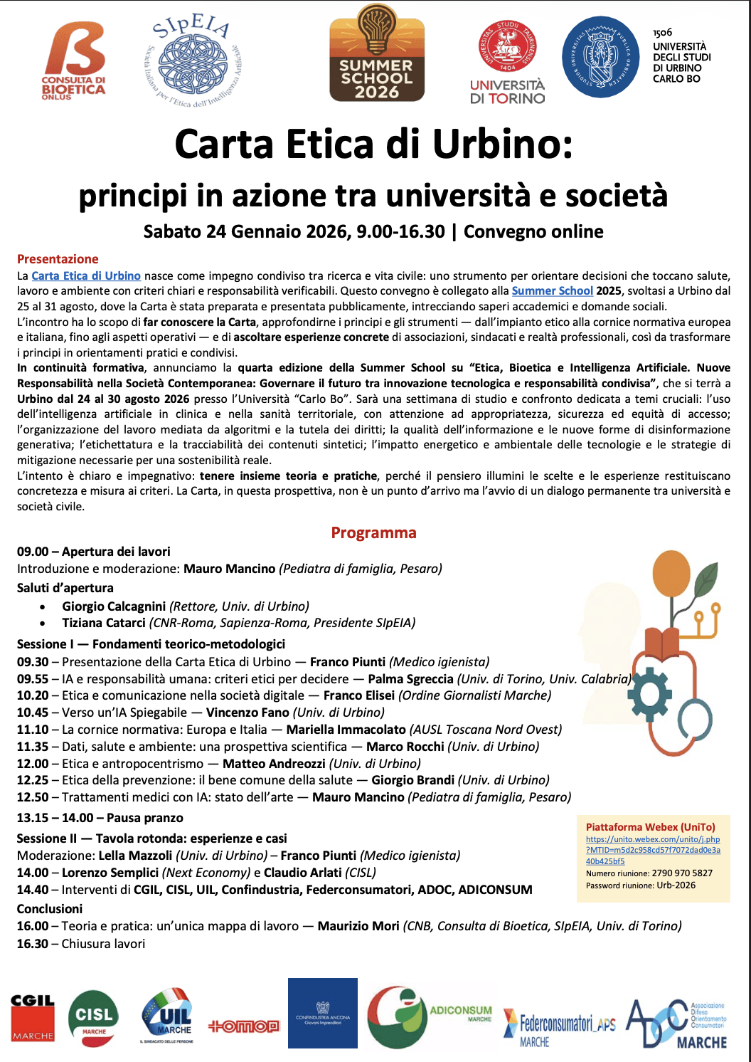 Locandina Carta Etica Urbino