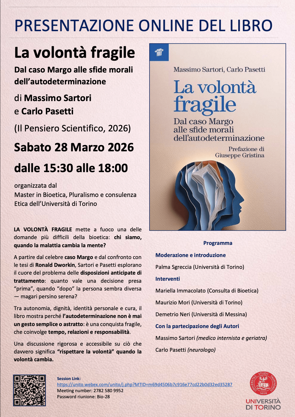 Locandina libro La Volontà Fragile