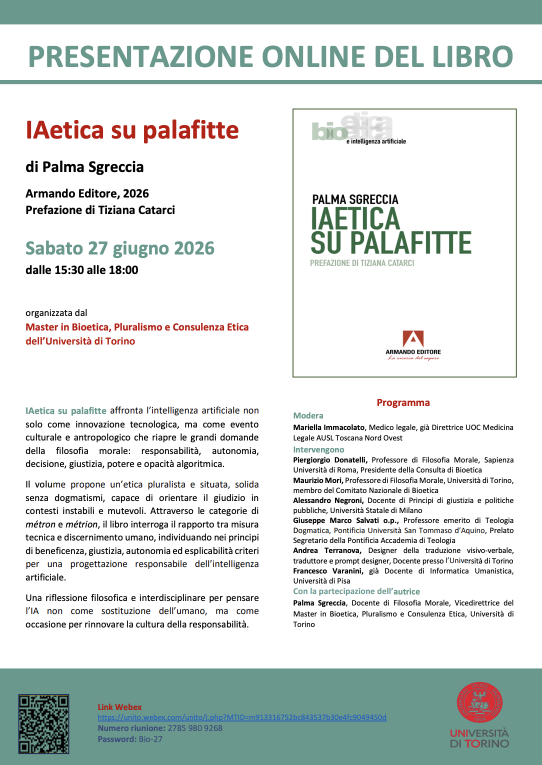 IAetica su palafitte — Presentazione del volume | 27 Giugno 2026