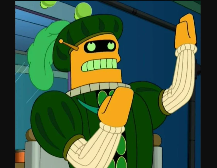 Calculon di Futurama. robot-attore.