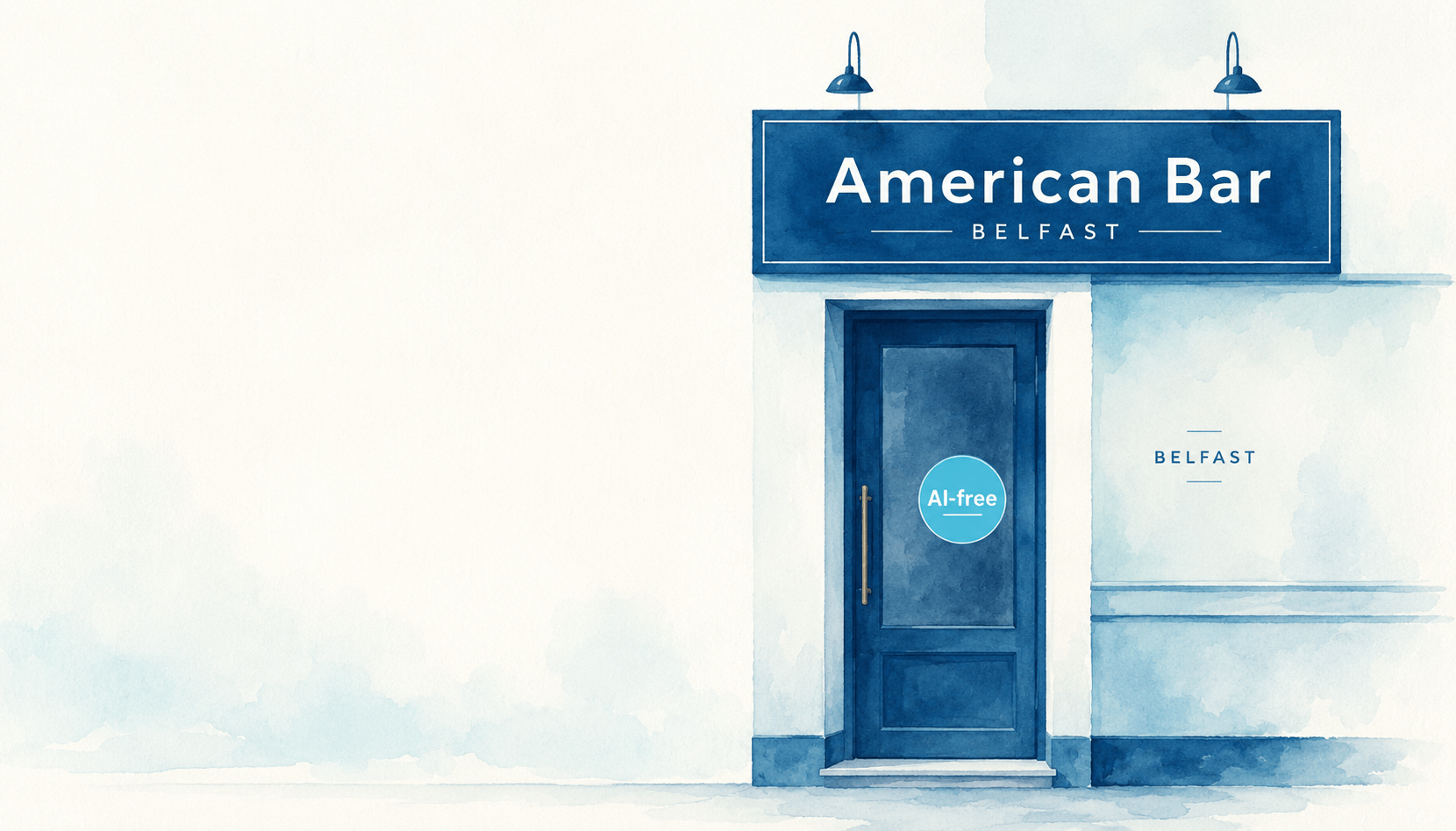 American Bar con etichetta "AI-free" a Belfast