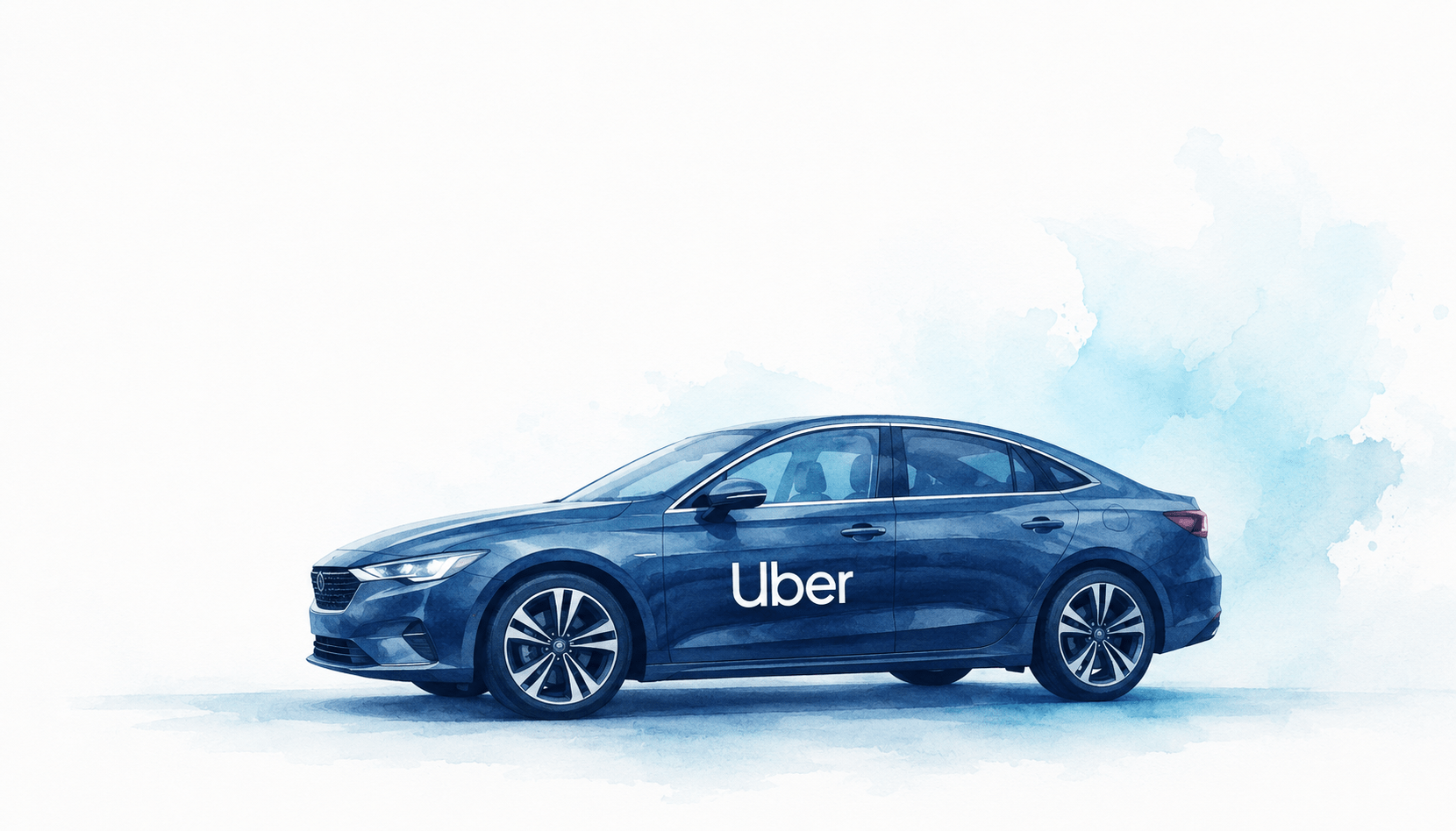 Macchina con il logo di Uber sulla portiera